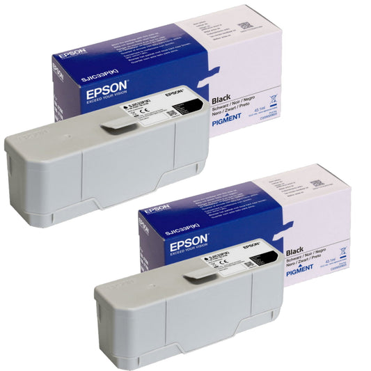 EPSON Encre N SJIC33P, Noir, Lot de 2